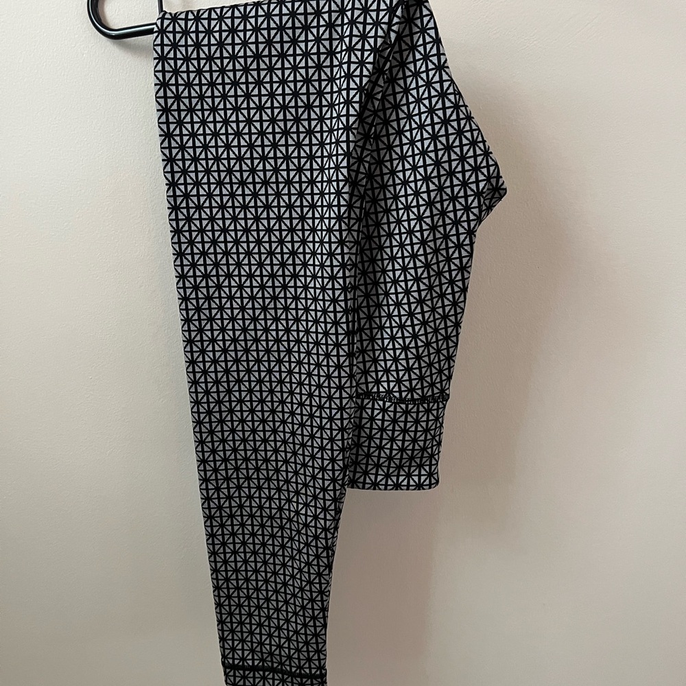 Geometric Black and White Lululemon Leggings